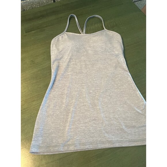 Lululemon Black & Gray Strappy Built-In Bra Tank Tops - Picture 3 of 6